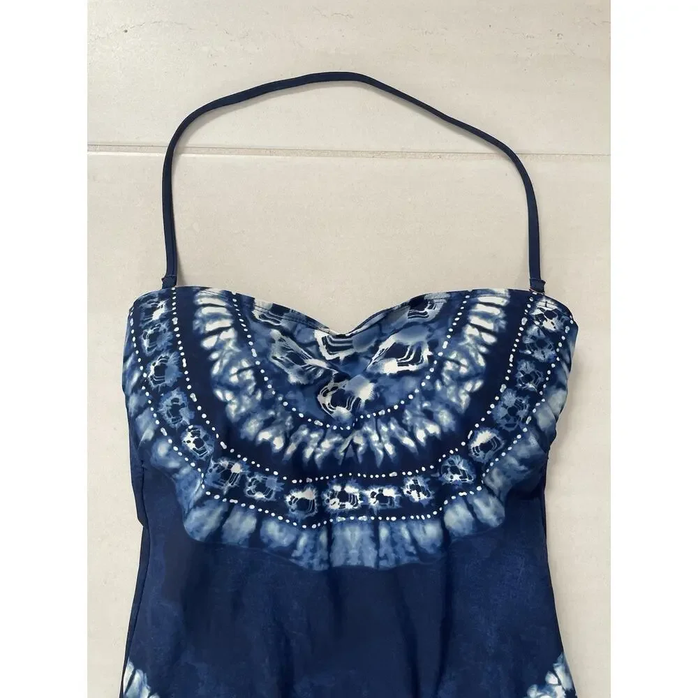 La Blanca Swimsuit One Piece Swim Tie Dye Ikat Print  Swimwear Summer